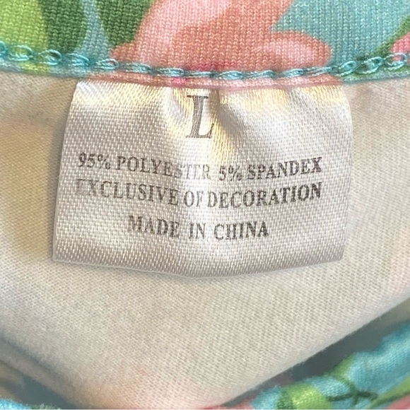 Blue Floral Embroidered Bunny Tulle Dress with Pink Skirt Size Girls Large - Picture 6 of 7